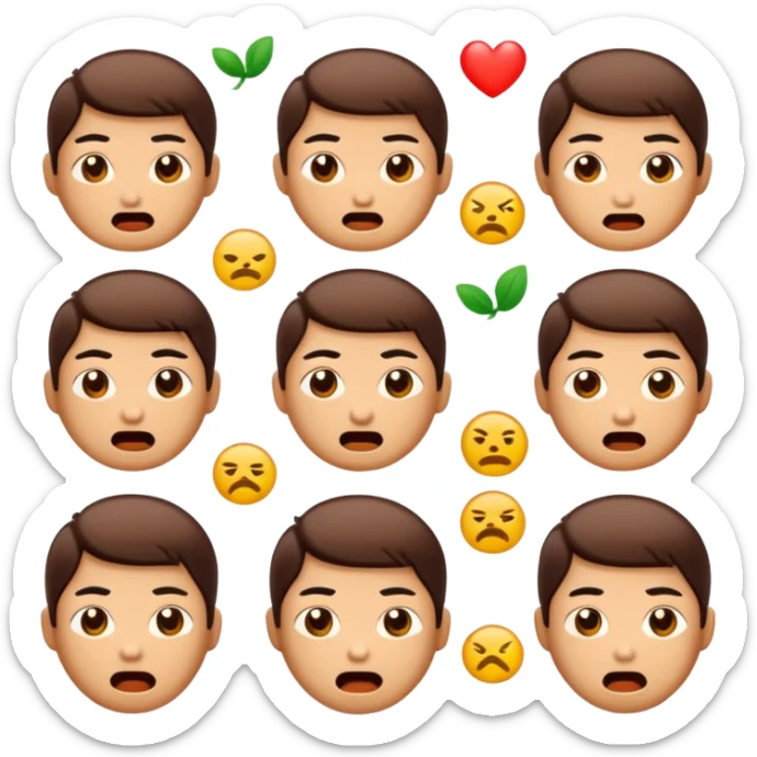 create an emoji set of a cartoonish character from china's bronze age of arts doing different emotions sticker