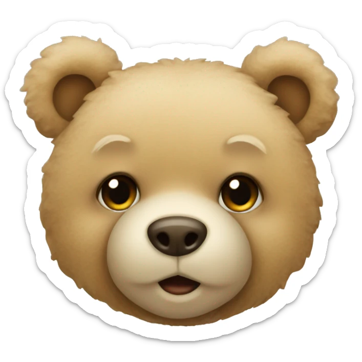 Beige teddy bear  sticker