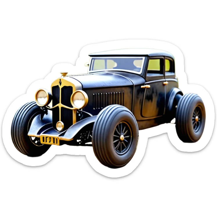 1:10 off-road lcg Basher Batgirl’s 1934 blackened tarnished Darth Vader hotrod ford jaguar Rolls Royce rc car (extra wide tires without fenders) sticker