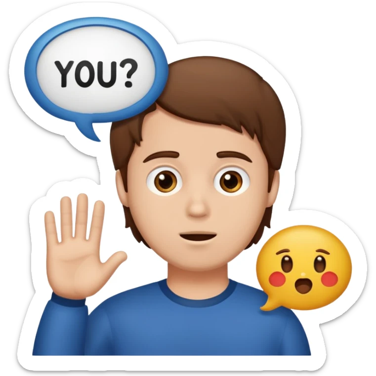 A man with brown hair with a speech bubble that says “you do you boo boo” sticker