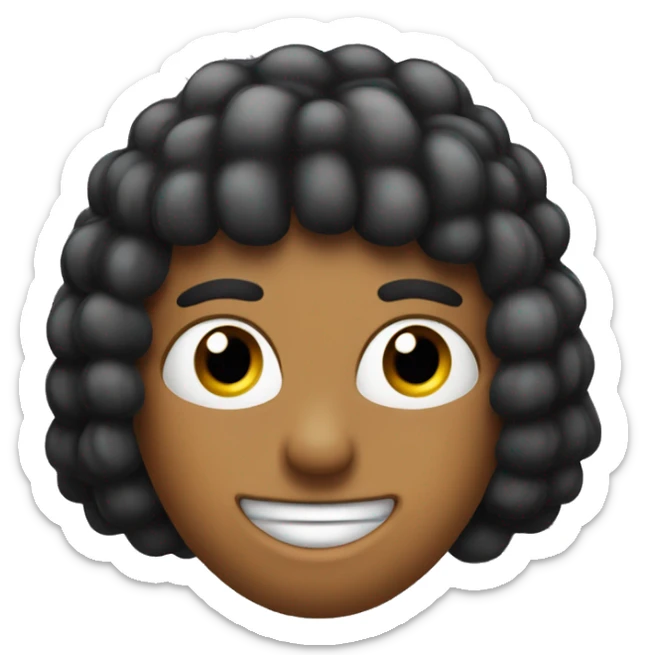 emoji de peli negra blanca linda con cachos de venado en la cabeza  sticker