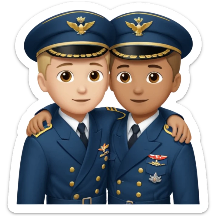 two brothers and two different sides of the world fighting, but still being in brotherly love sticker