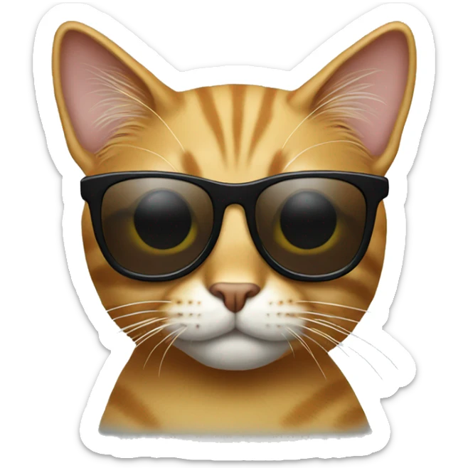 Cat with sunglasses sticker
