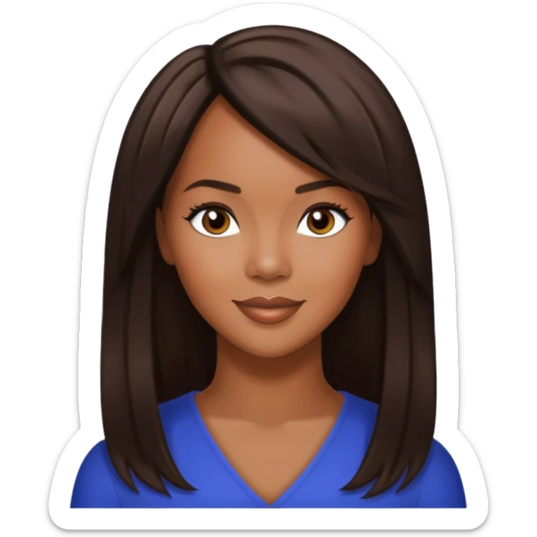 LeToya Luckett from Destiny's Child with long dark brown hair sticker