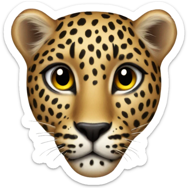 leopard heart  sticker
