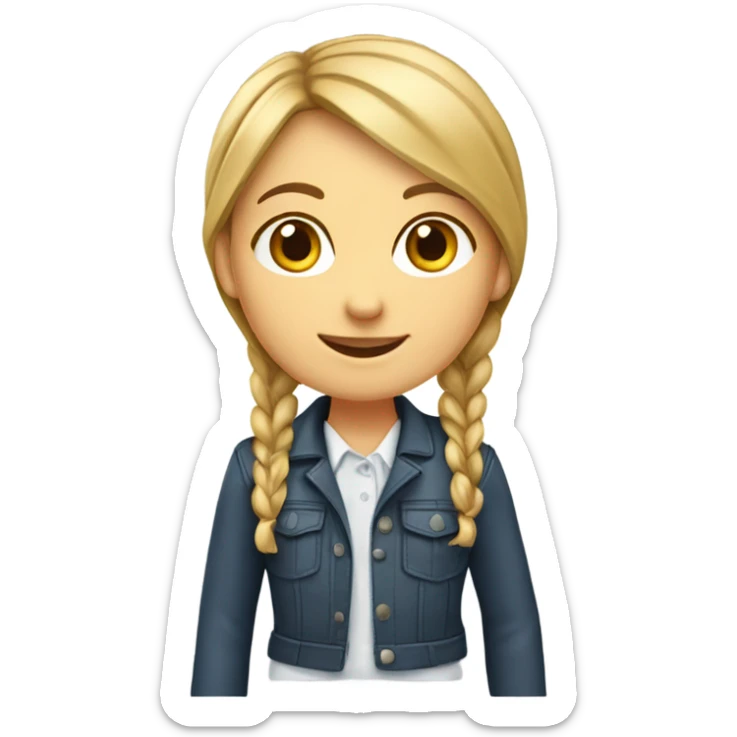 Create a German girl who goes to school in the United States ￼ sticker