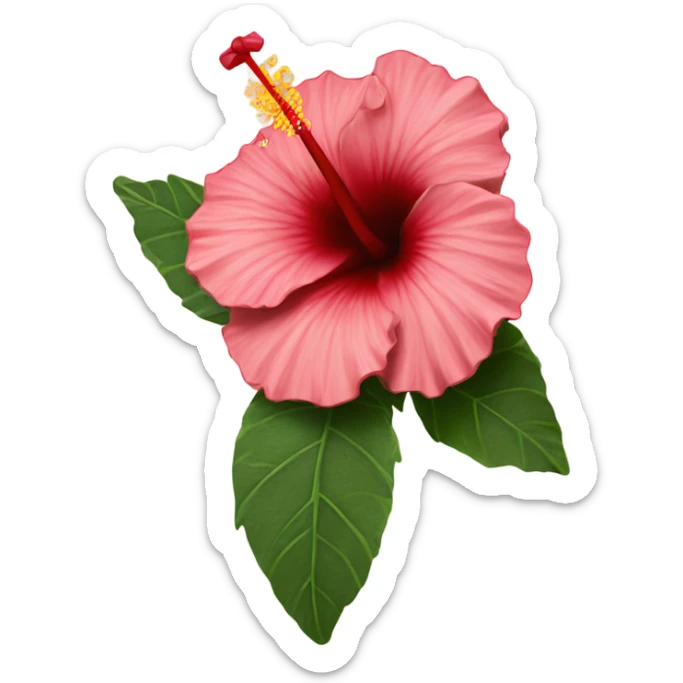 Hibiscus flower sticker