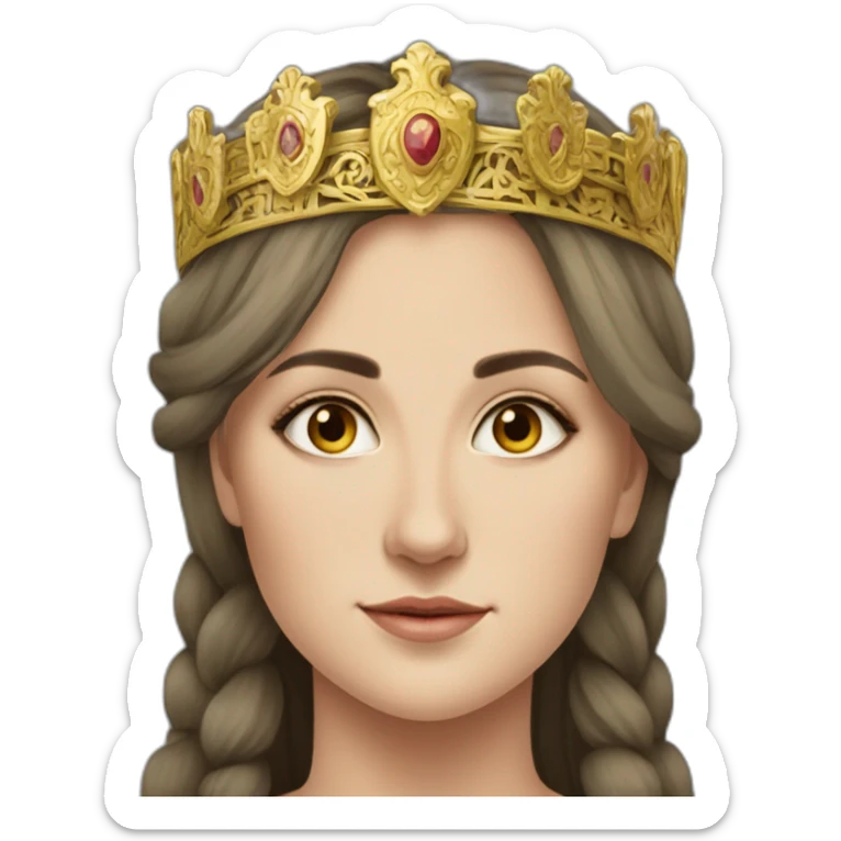 The beautiful but determined and strong-willed Princess Olga is the ruler of Rus-Ukraine in the 10th century sticker