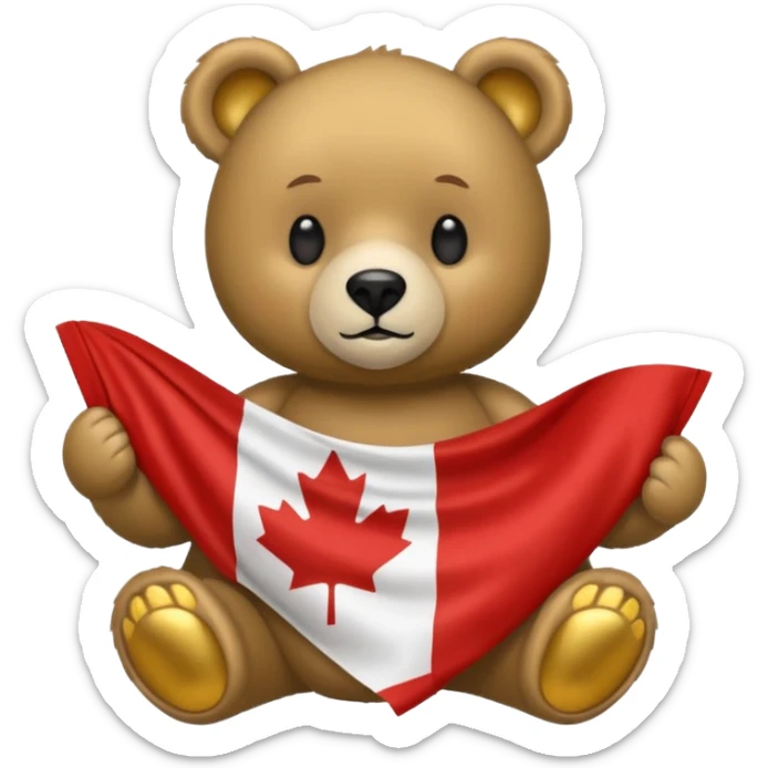 california and canadian flag merged bring more aspects of califonia sticker