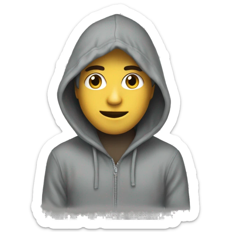 Hoodie grey colour  sticker