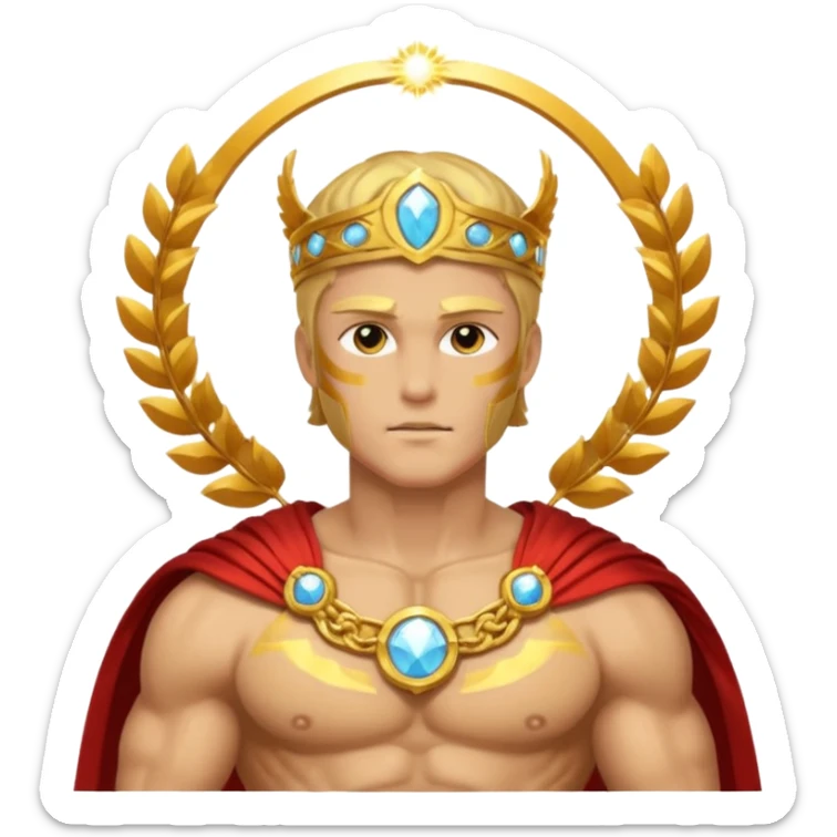 The image of Sol Invictus, God from Roman Aurelian cult sticker