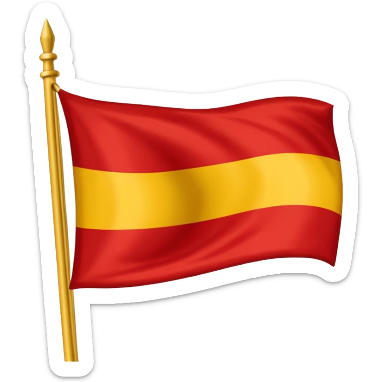 Crear una bandera con franja roja, amarilla y negra del mismo tamaño inspirada en la de Alemania sticker