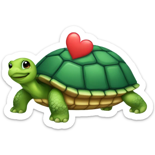 Turtle in love sticker