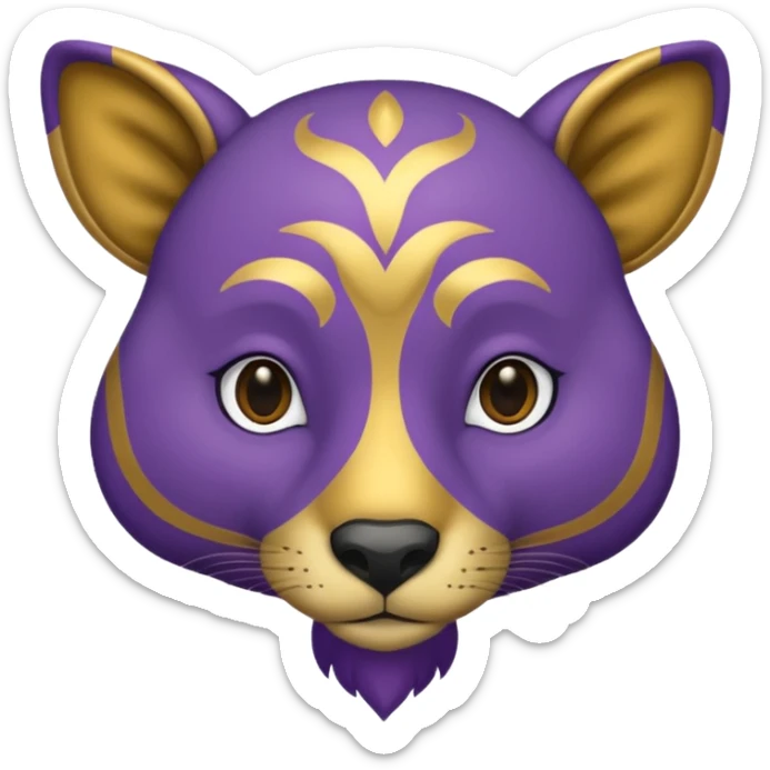 The sha animal that represents the god Sutekh/Set in ancient egyptian mythology, themed purple and gold, but male anthropomorphic sticker