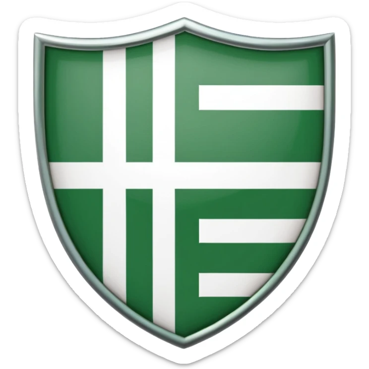Use Swedish football club Hammarby IF shield white and green stripes flag with H I F in yellow lettersand sticker