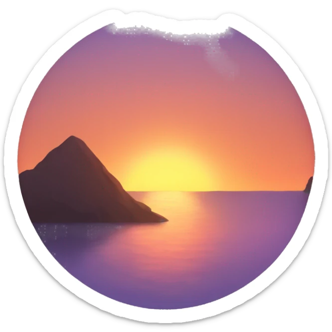 Sunset sticker
