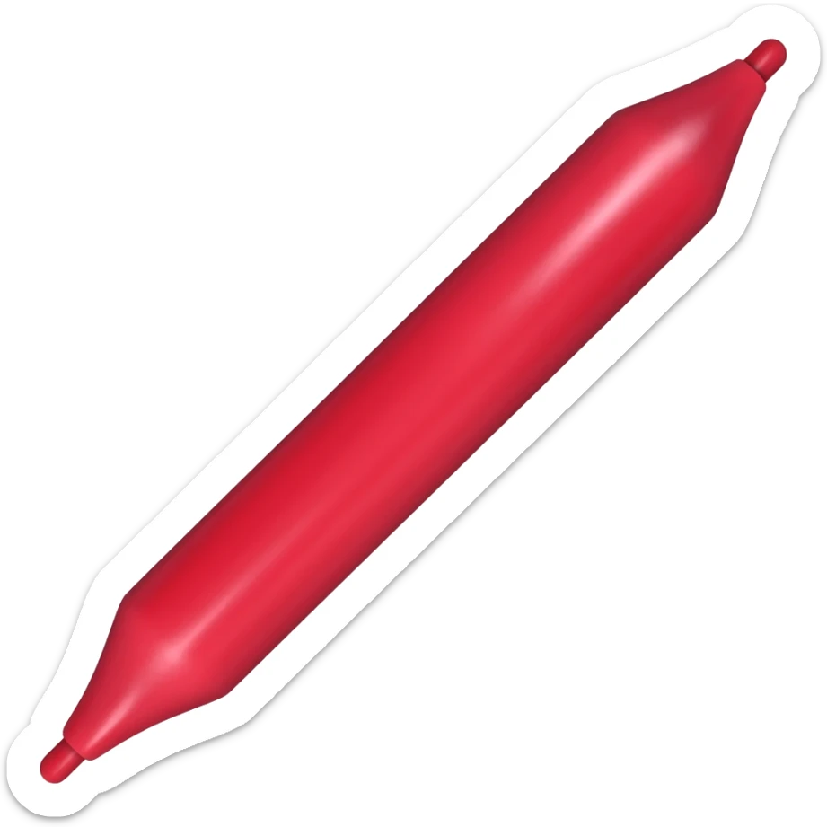 Red lip liner sticker