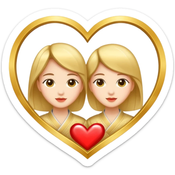 Add the letter "재경“ and "윤”. Make the letter to image. I want gorgeous and lovely mood. We are couple so I want heart symbol. sticker