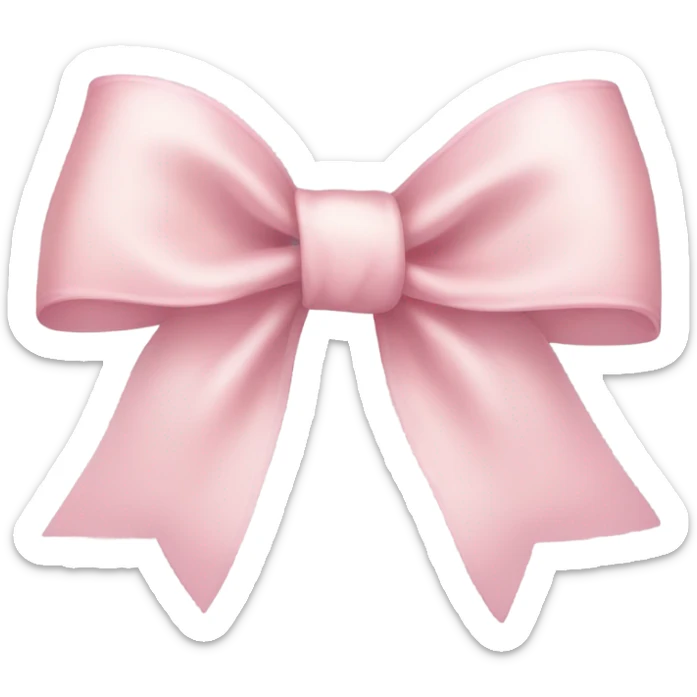 light pink ribbon bow sticker