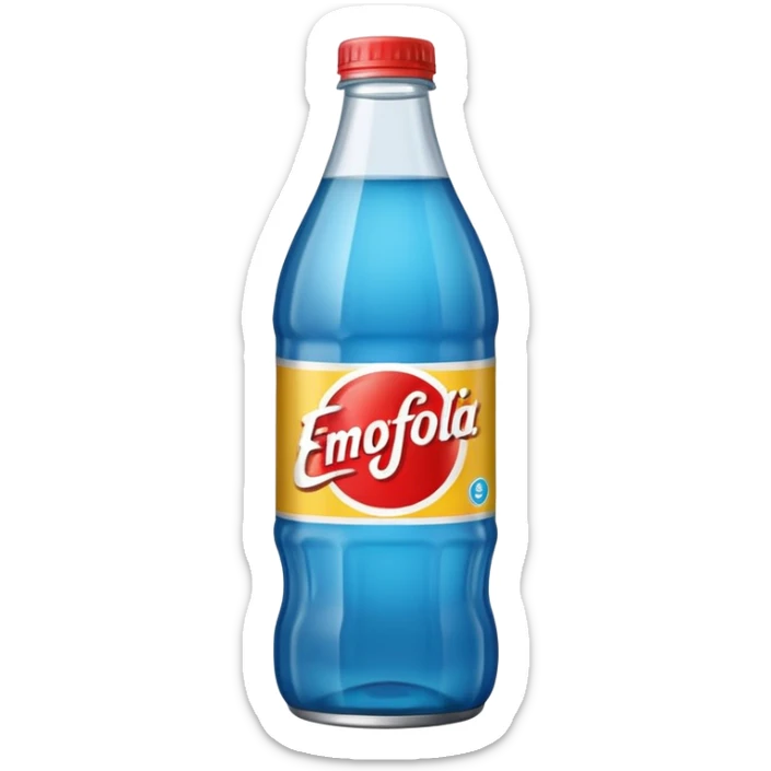 A soda called hraj and soda juice color black and the paper saying hraj is blue a bottle sticker