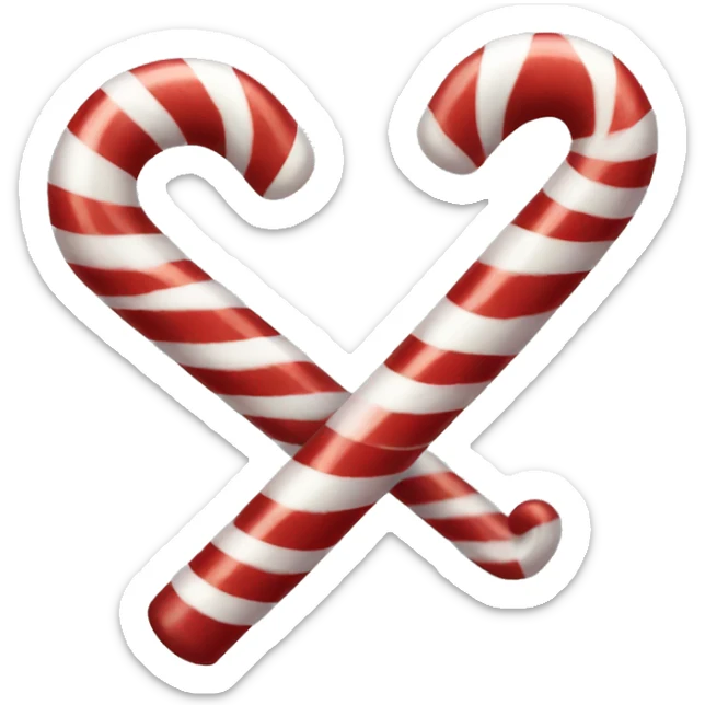 Candy cane sticker