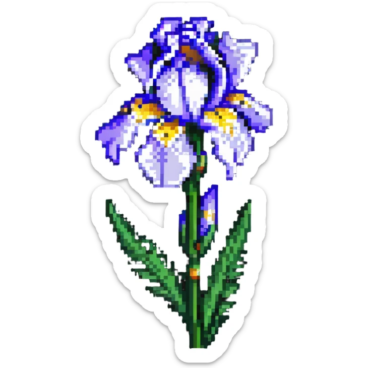 iris flower sticker