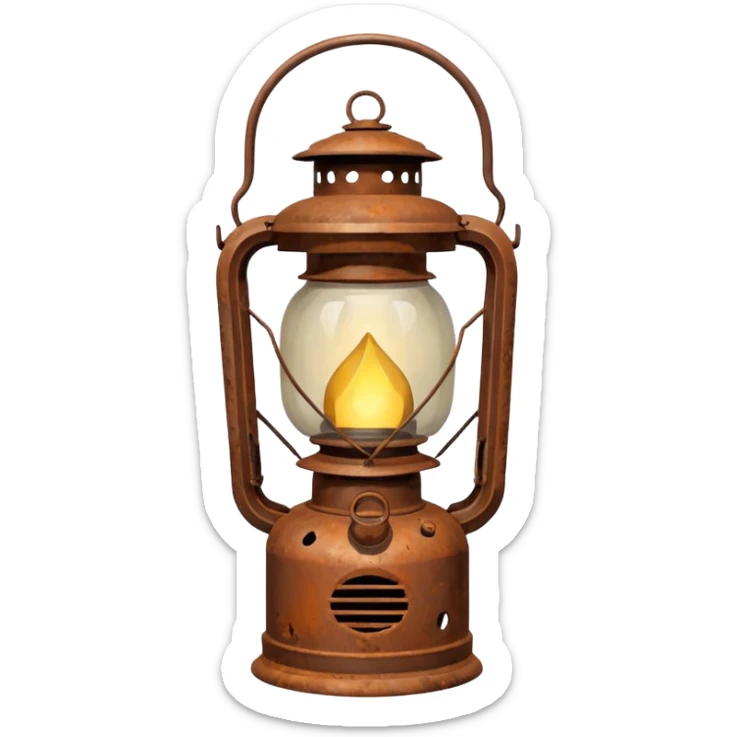 old lantern sticker