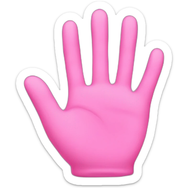 Pink-hand sticker