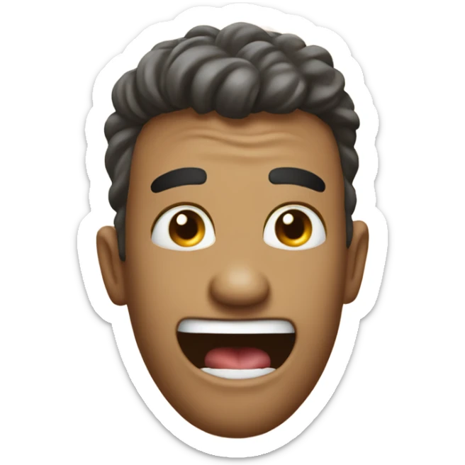 can you make this🤫 emoji with a small tongue sticking out instead of the finger sticker