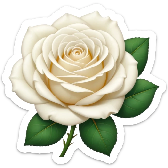 Beyaz gül sticker