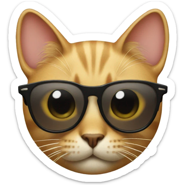 Cat with sunglasses sticker