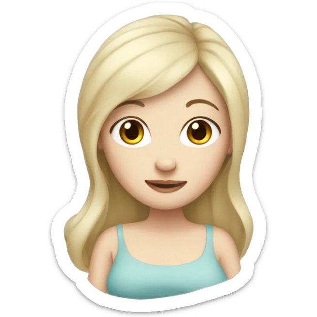 Pregnant white-skinned sticker