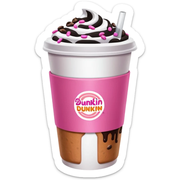 A Dunkin coffee cup but Megan thee stallion themed that says HOTTIES run on Dunkin  sticker