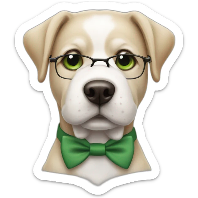 bege-and-white-dog-with-green-eyes-and-glasses-and-tie sticker
