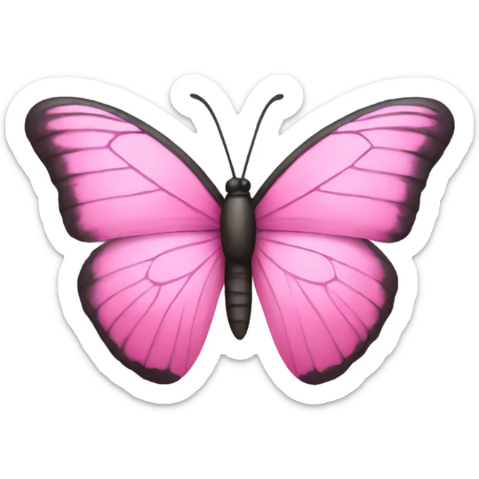 pink butterfly  sticker