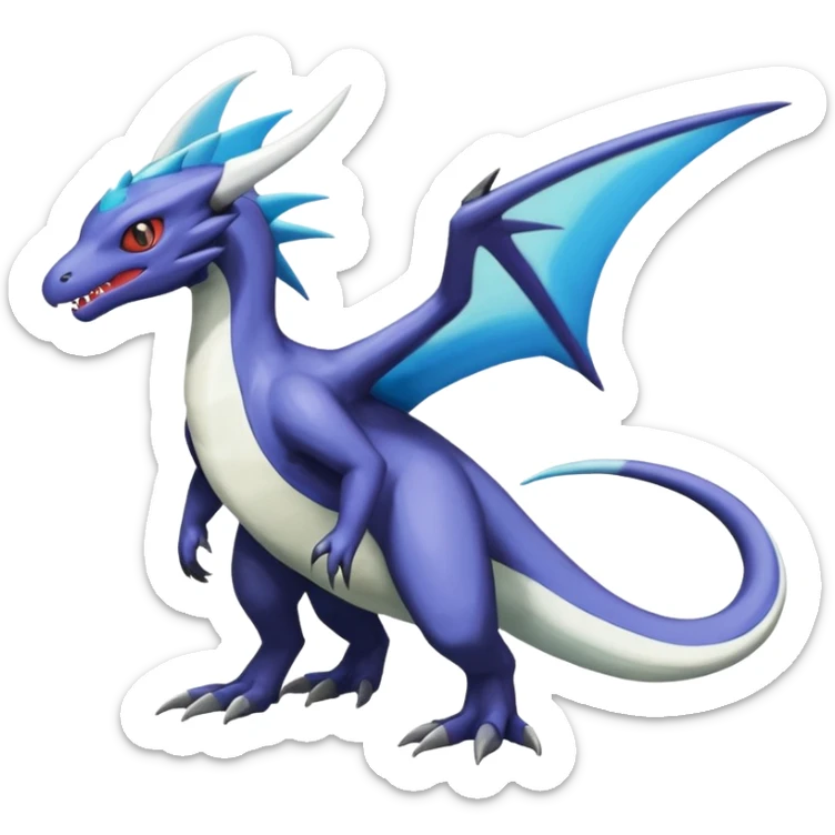 Noivern-Salandit-Latios-Lugia-Fakémon-hybrid-creature (full body)  sticker