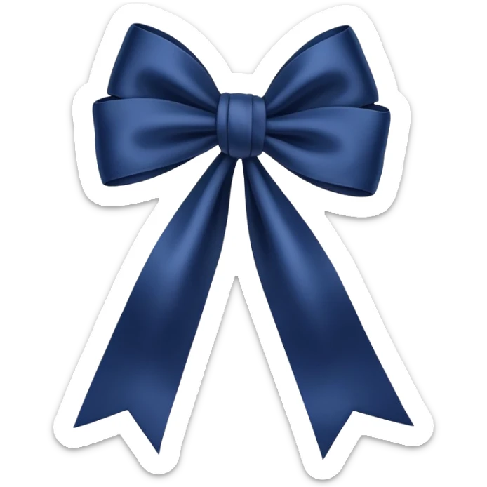 Navy blue bow  sticker