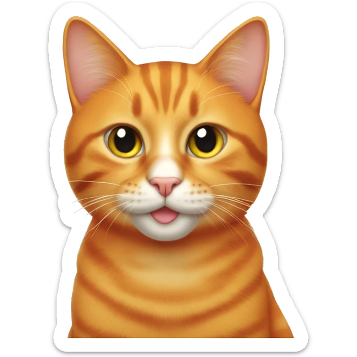 Orange cat sticker