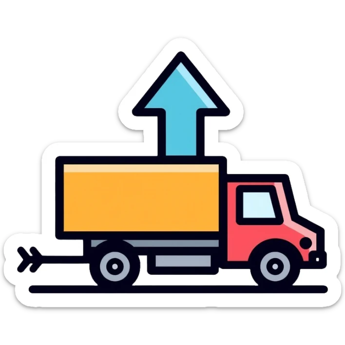 Logistics company logo with truck and arrow symbol for IMLogistics sticker