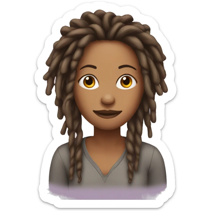 mom with dreads sticker