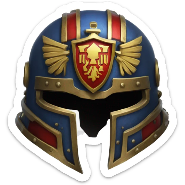 Astartes Warhammer 40K helmet, featuring the Russian coat of arms. sticker