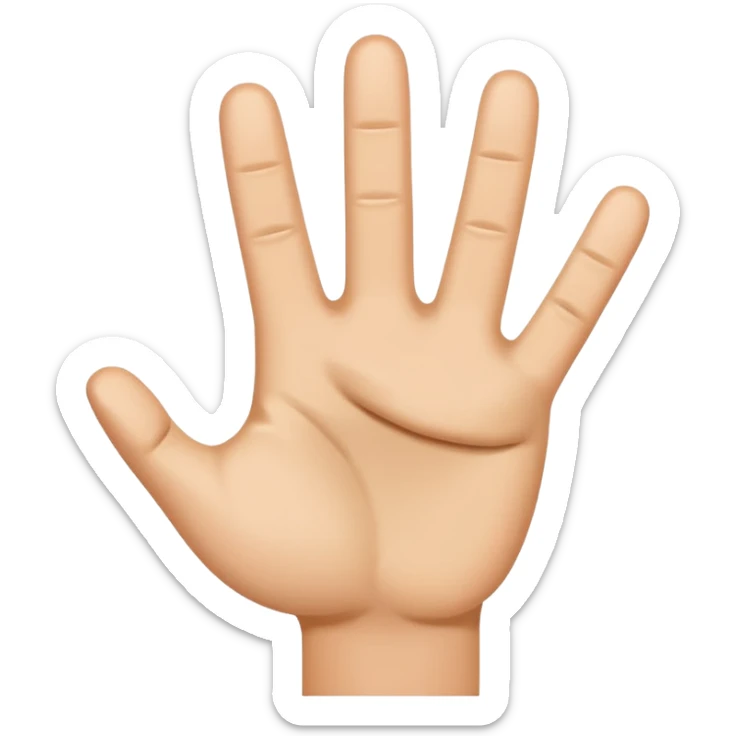 A thumbs up emoji of just thr hand no other body part but the fist has six fingers sticker