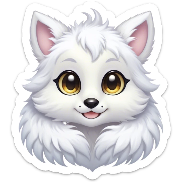 Kawaii bright fantasy ethereal anthro fursona animal sticker