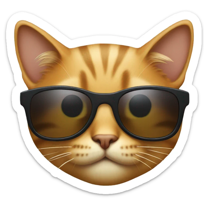Cat with sunglasses sticker