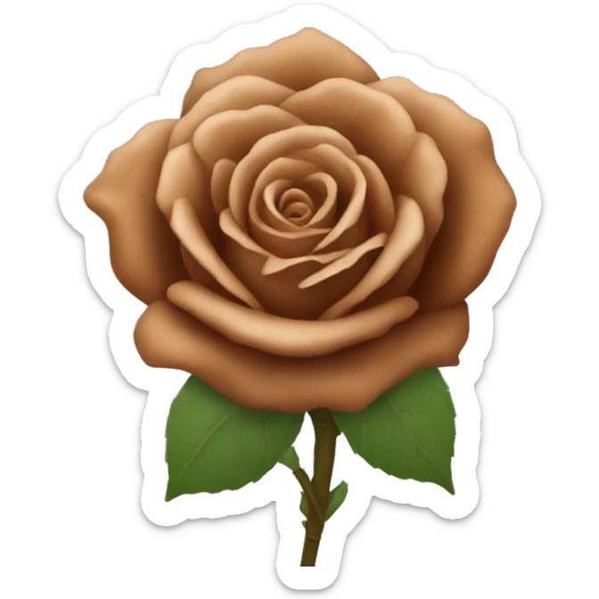 brown rose sticker