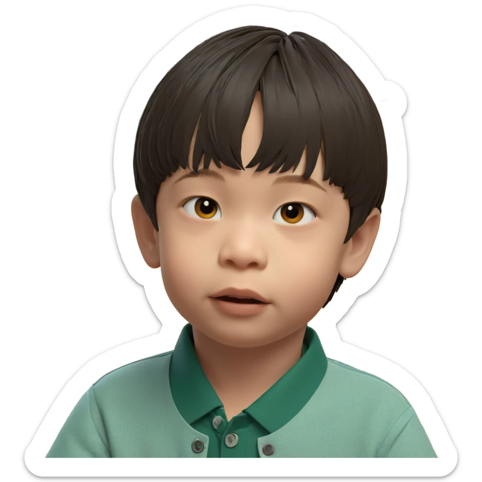 thoughtful boy by the window sticker