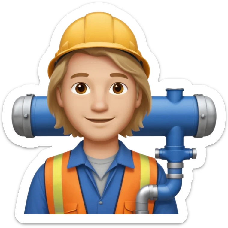 customer. 1 person only white male with shoulder normal person cloths. adult. pipeline technician change the expression and the shape of the face change the color of eyes. remove the background sticker