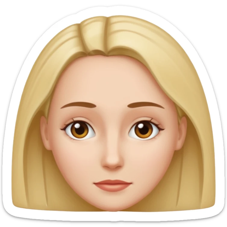 close-up of woman forehead, only face, no body, zoomed in sticker