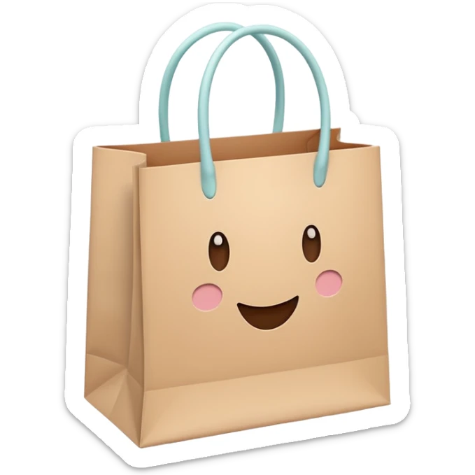 beautiful shopping bag sticker
