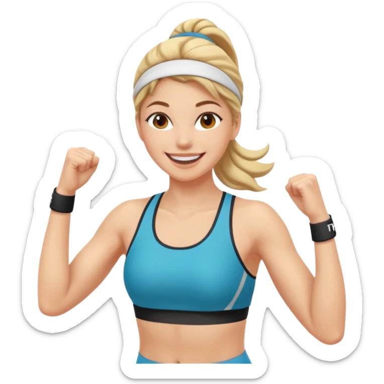 j'ai besoin d'un emoji qui encourage les femme a faire le sport sticker